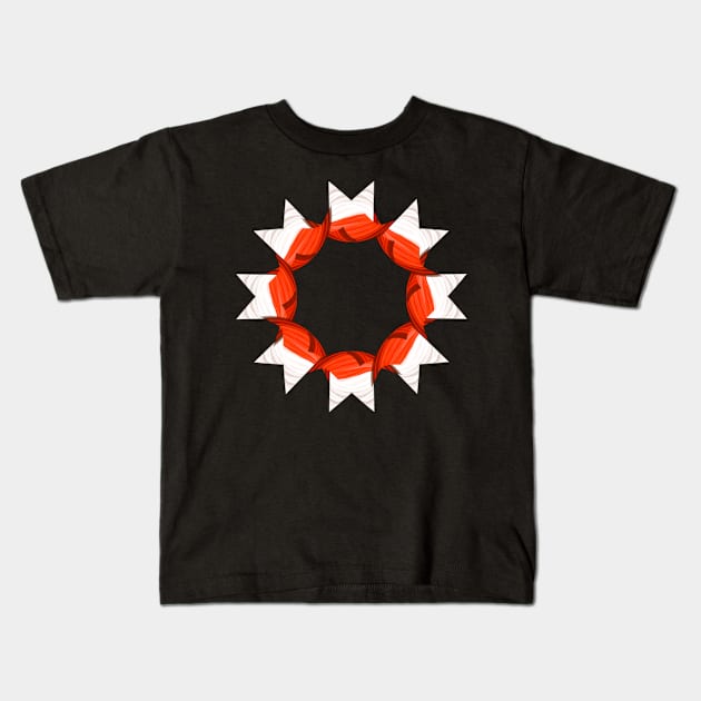 Red mandala Kids T-Shirt by Meo Design